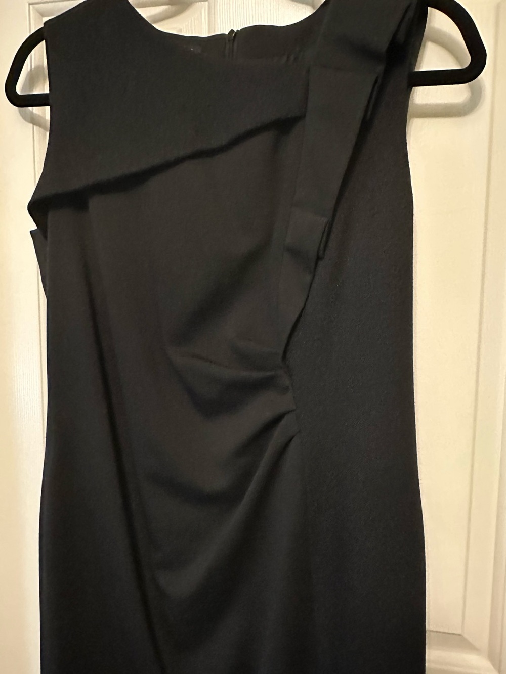 Escada Black Asymmetrical Draped Sheath Dress